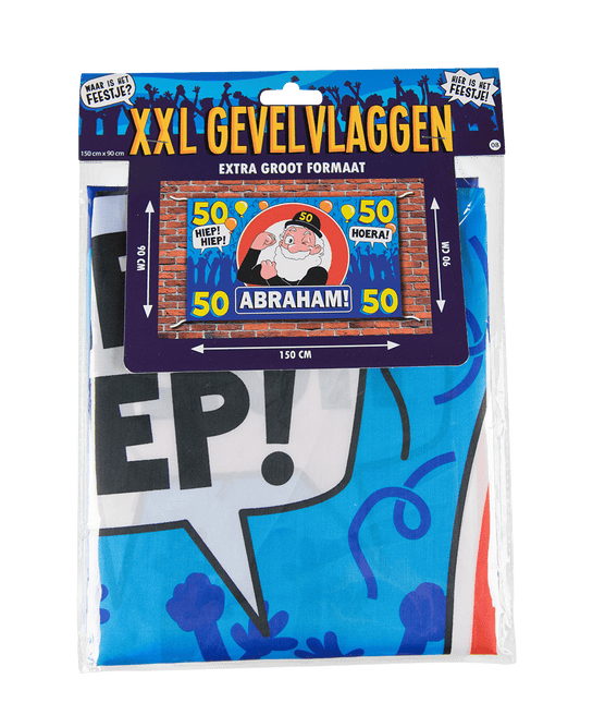 Abraham Gevelvlag 50 Jaar Hoera 1,5m van Paper Dreams koop je bij Partywinkel
