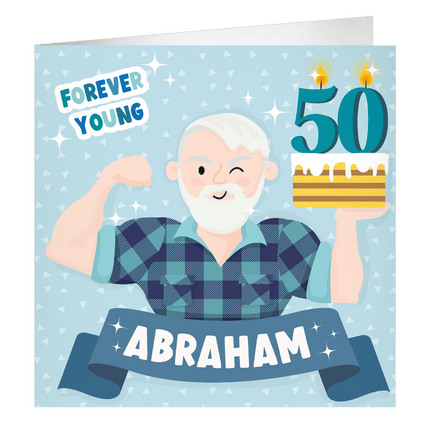 Abraham Wenskaart 23cm van Paper Dreams koop je bij Partywinkel