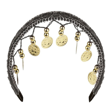 Accessoireset Zwart Buikdanseres 4 delig van Boland koop je bij Partywinkel