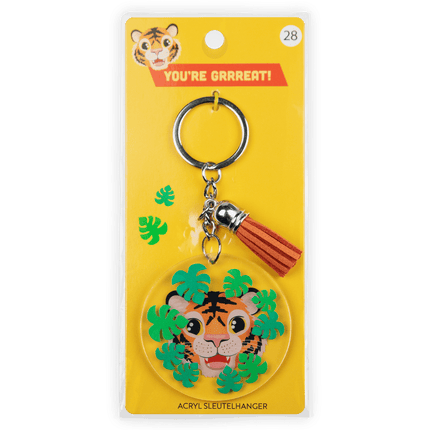 Acryl sleutelhanger Tijger van Paper Dreams koop je bij Partywinkel