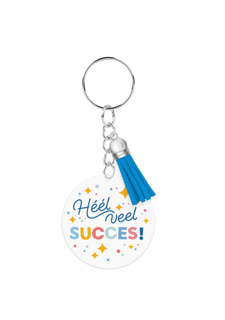 Acryl sleutelhanger Veel succes van Paper Dreams koop je bij Partywinkel