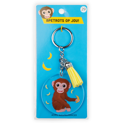 Acryl Sleutelhanger Aap