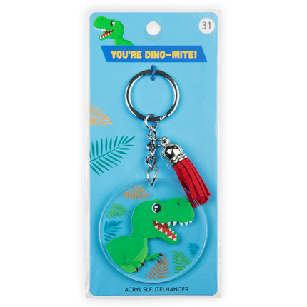 Acryl Sleutelhanger Dino