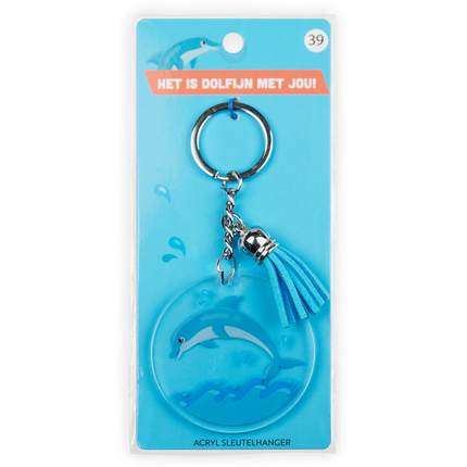 Acryl Sleutelhanger Dolfijn