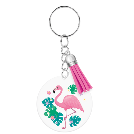 Acryl Sleutelhanger Flamingo
