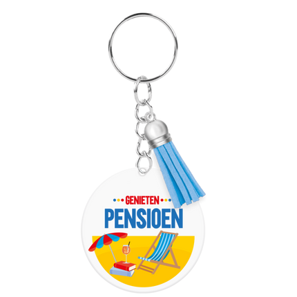 Acryl sleutelhanger Pensioen