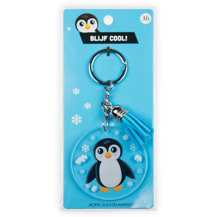 Acryl Sleutelhanger Pinguïn