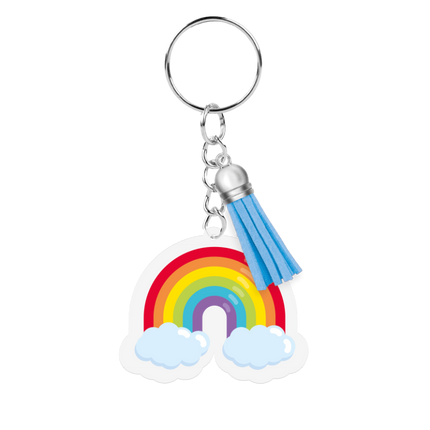 Acryl Sleutelhanger Regenboog