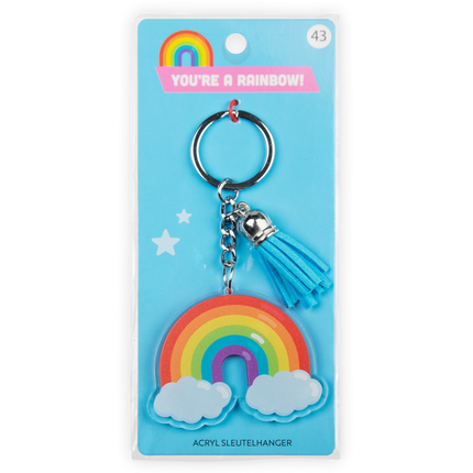 Acryl Sleutelhanger Regenboog