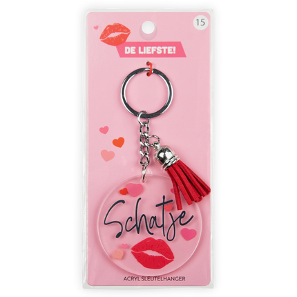 Acryl sleutelhanger Schatje
