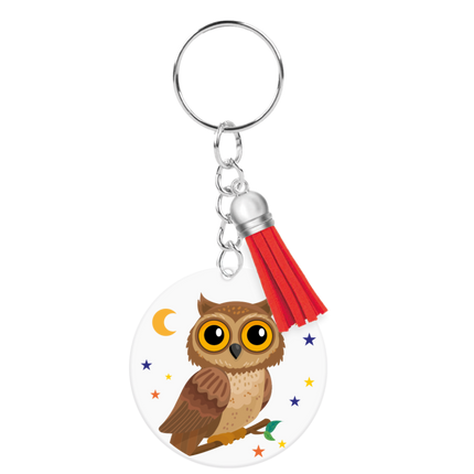 Acryl Sleutelhanger Uil