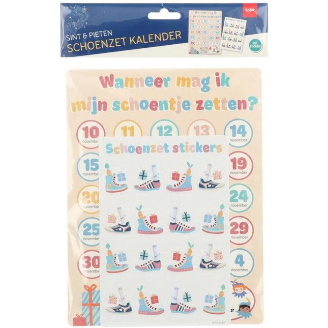 Aftelkalender Wanneer mag ik mijn schoentje zetten van Folat koop je bij Partywinkel