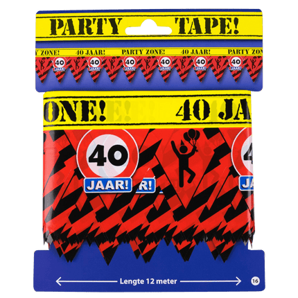 Afzetlint 40 Jaar 12m van Paper Dreams koop je bij Partywinkel