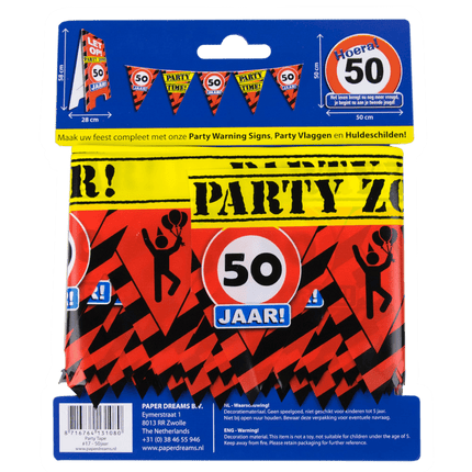 Afzetlint 50 Jaar 12m van Paper Dreams koop je bij Partywinkel