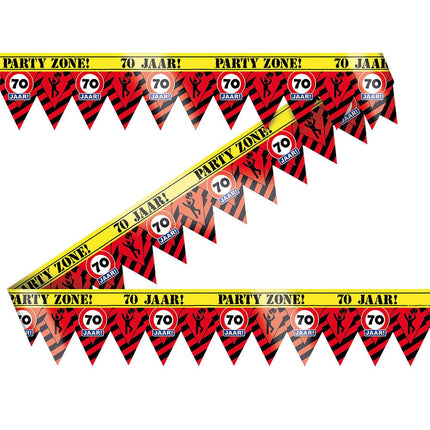Afzetlint 70 Jaar 12m van Paper Dreams koop je bij Partywinkel