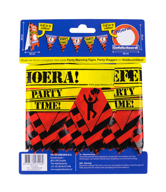 Afzetlint Gefeliciteerd 12m van Paper Dreams koop je bij Partywinkel