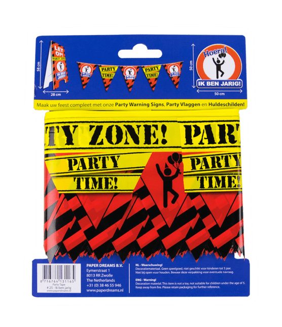 Afzetlint Ik Ben Jarig 12m van Paper Dreams koop je bij Partywinkel
