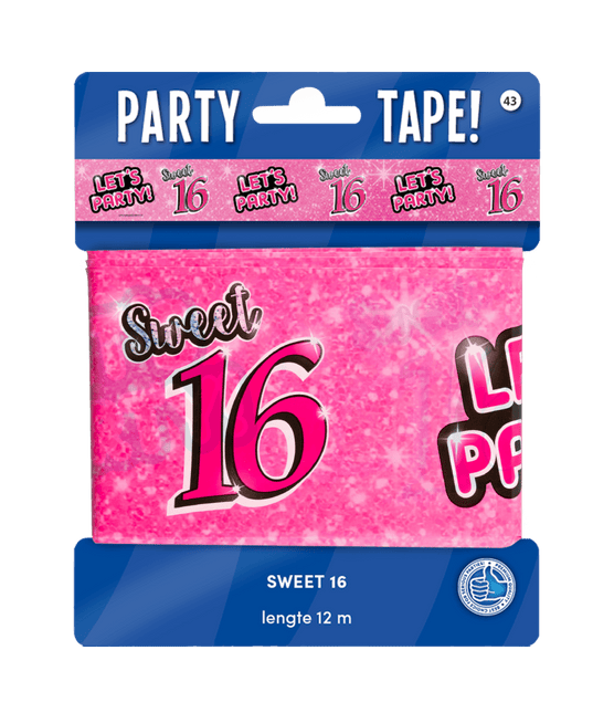 Afzetlint Sweet 16 12m van Paper Dreams koop je bij Partywinkel