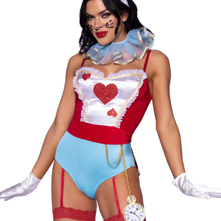 Alice In Wonderland Kostuum Dames Bodysuit Leg Avenue van Leg Avenue koop je bij Partywinkel