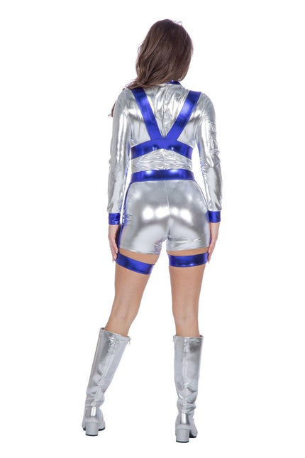 Astronaut Catsuit Zilver Dames van Wilbers & Wilbers koop je bij Partywinkel