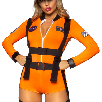 Astronauten Pak Oranje Dames Bodysuit Leg Avenue van Leg Avenue koop je bij Partywinkel