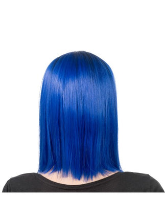 Aya Pruik Blauw Zwart 40cm