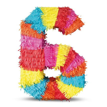 Cijfer 6 Piñata 50cm