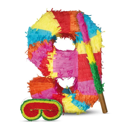Cijfer 9 Piñata Set 3-delig 45cm