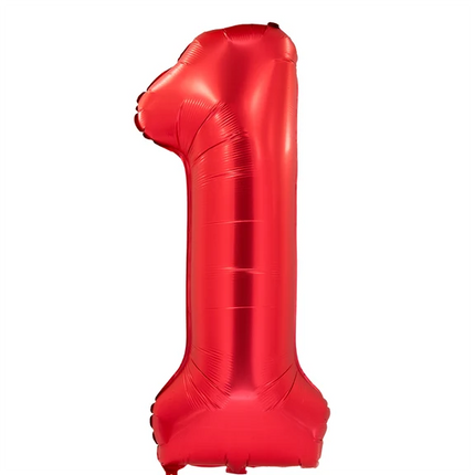 1 Jaar Cijfer Ballon Rood 1m