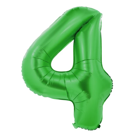 4 Jaar Cijfer Ballon Groen 1m