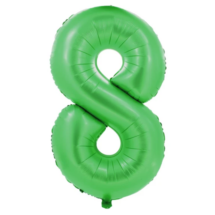 8 Jaar Cijfer Ballon Groen 1m