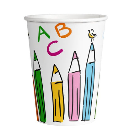 Back To School Bekers 250ml 8st van Riethmueller koop je bij Partywinkel