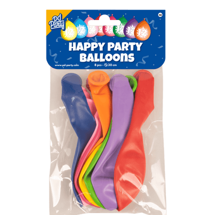 Ballonnen 12 Jaar Meerkleurig 30cm 8st van Paper Dreams koop je bij Partywinkel