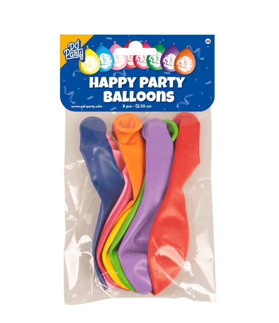 Ballonnen 13 Jaar Meerkleurig 30cm 8st van Paper Dreams koop je bij Partywinkel