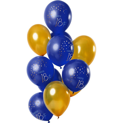 Ballonnen 18 Jaar Blauw 30cm 12st van Folat koop je bij Partywinkel