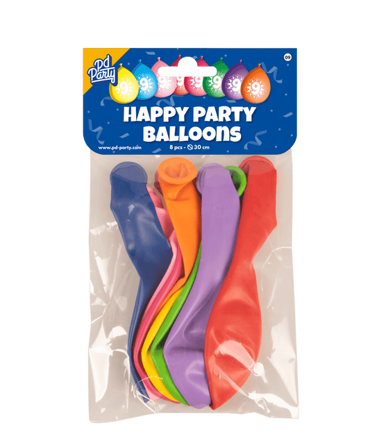 Ballonnen 9 Jaar Hoera 30cm 8st van Paper Dreams koop je bij Partywinkel