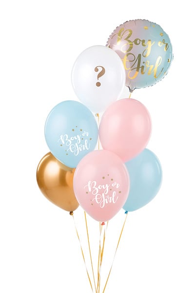 Ballonnen Boy Or Girl Mix 30cm 6st van Partydeco koop je bij Partywinkel