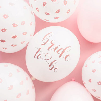 Ballonnen Bride To Be Mix 30cm 6st van Partydeco koop je bij Partywinkel