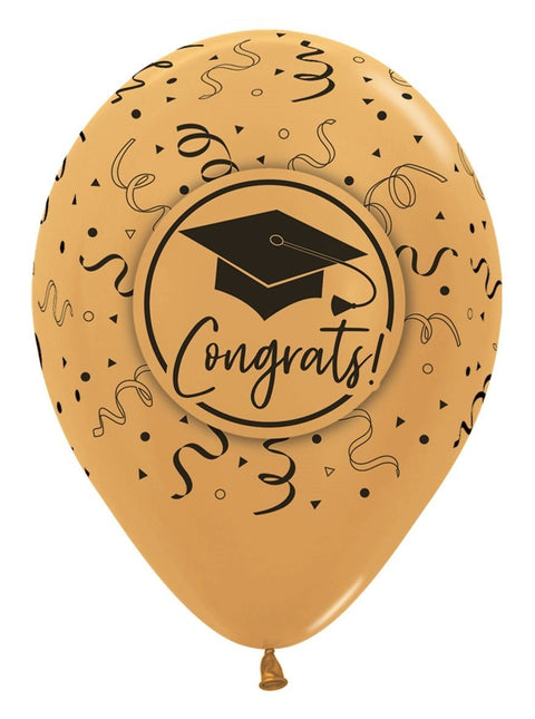 Ballonnen Congrats Graduation Mix 30cm 25st van Sempertex koop je bij Partywinkel