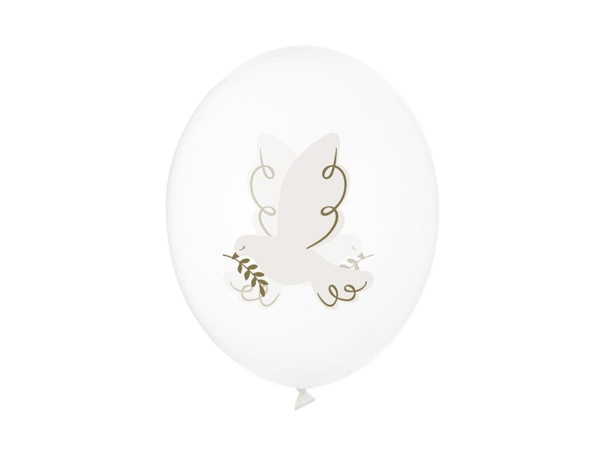 Ballonnen Duiven 30cm 6st van Partydeco koop je bij Partywinkel