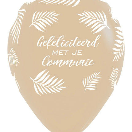 Ballonnen Gefeliciteerd Met Je Communie Palms White Sand 30cm 25st van Sempertex koop je bij Partywinkel