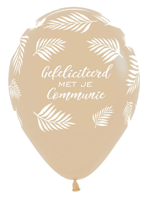 Ballonnen Gefeliciteerd Met Je Communie Palms White Sand 30cm 25st van Sempertex koop je bij Partywinkel