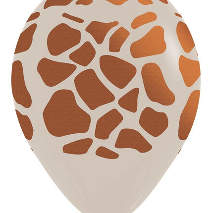 Ballonnen Giraffe White Sand Copper Ink 30cm 25st van Sempertex koop je bij Partywinkel