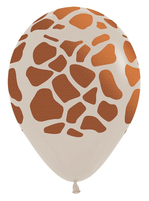 Ballonnen Giraffe White Sand Copper Ink 30cm 25st van Sempertex koop je bij Partywinkel