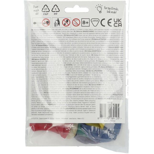 Ballonnen Happy 12Th Bday 33cm 6st van Folat koop je bij Partywinkel