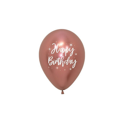Ballonnen Happy Birthday Radiant Reflex Mix 25st van Sempertex koop je bij Partywinkel