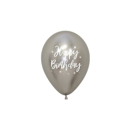 Ballonnen Happy Birthday Radiant Reflex Mix 25st van Sempertex koop je bij Partywinkel