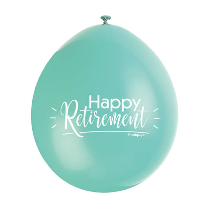 Ballonnen Happy Retirement 28cm 10st van Unique koop je bij Partywinkel