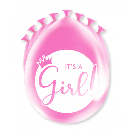 Ballonnen It'S A Girl 30cm 8st van Paper Dreams koop je bij Partywinkel