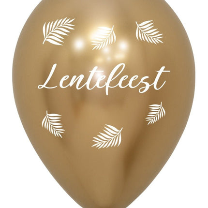 Ballonnen Lentefeest Palms Reflex Gold 30cm 25st van Sempertex koop je bij Partywinkel